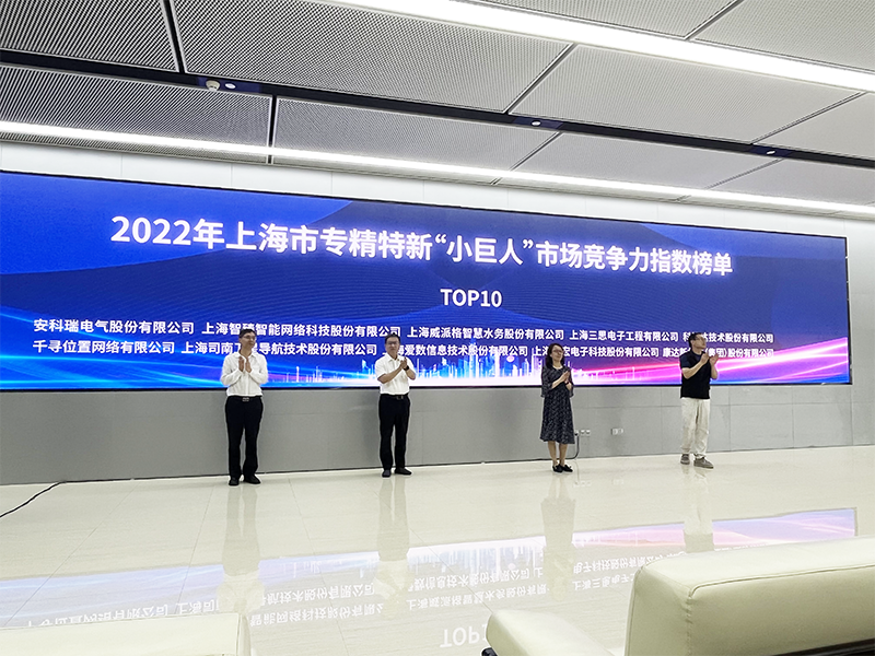 上海市,小巨人,競爭力指數榜單發布,三思,居全市總榜第四,分項NO.1